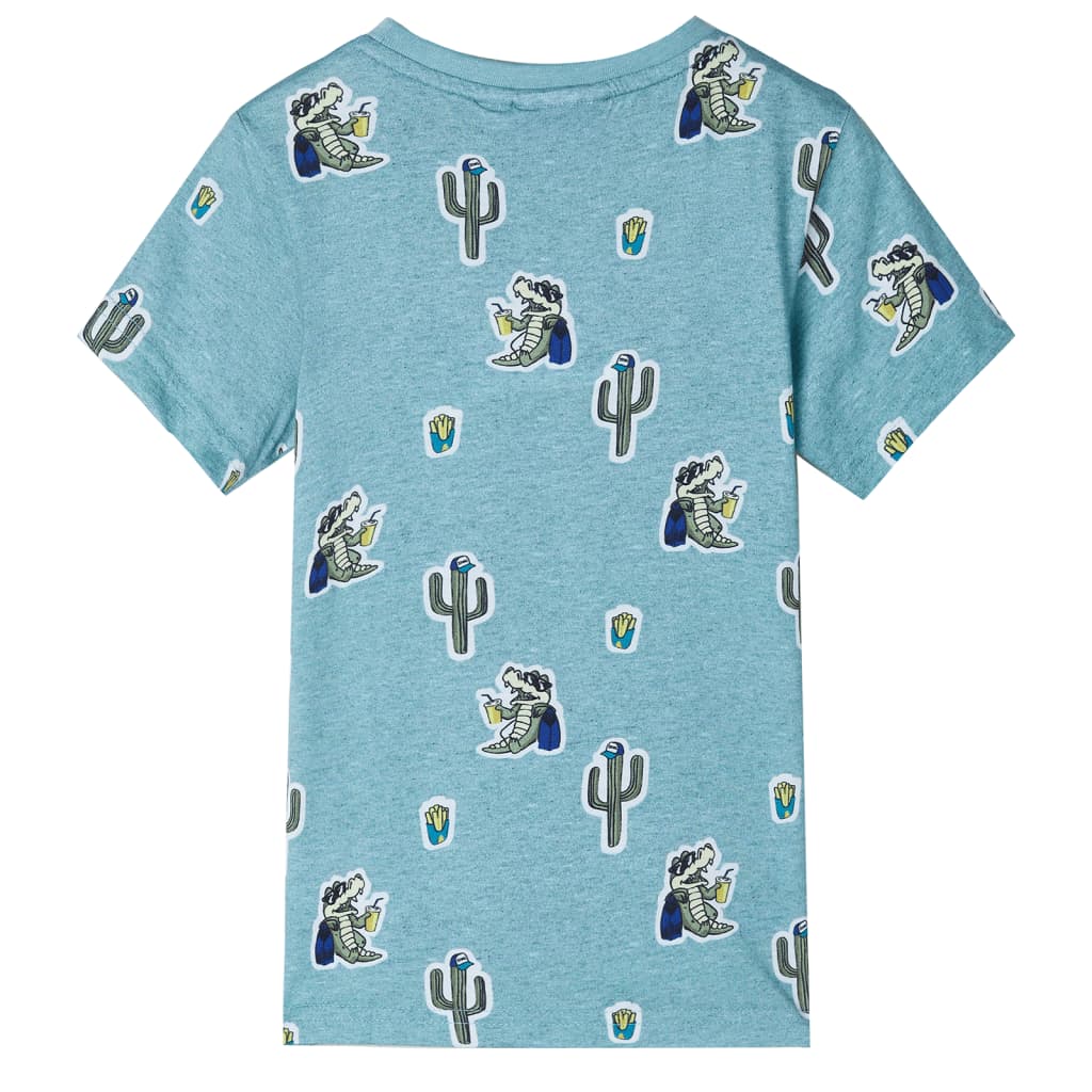 vidaXL Kindershirt 92 gemêleerd lichtgroen afbeelding