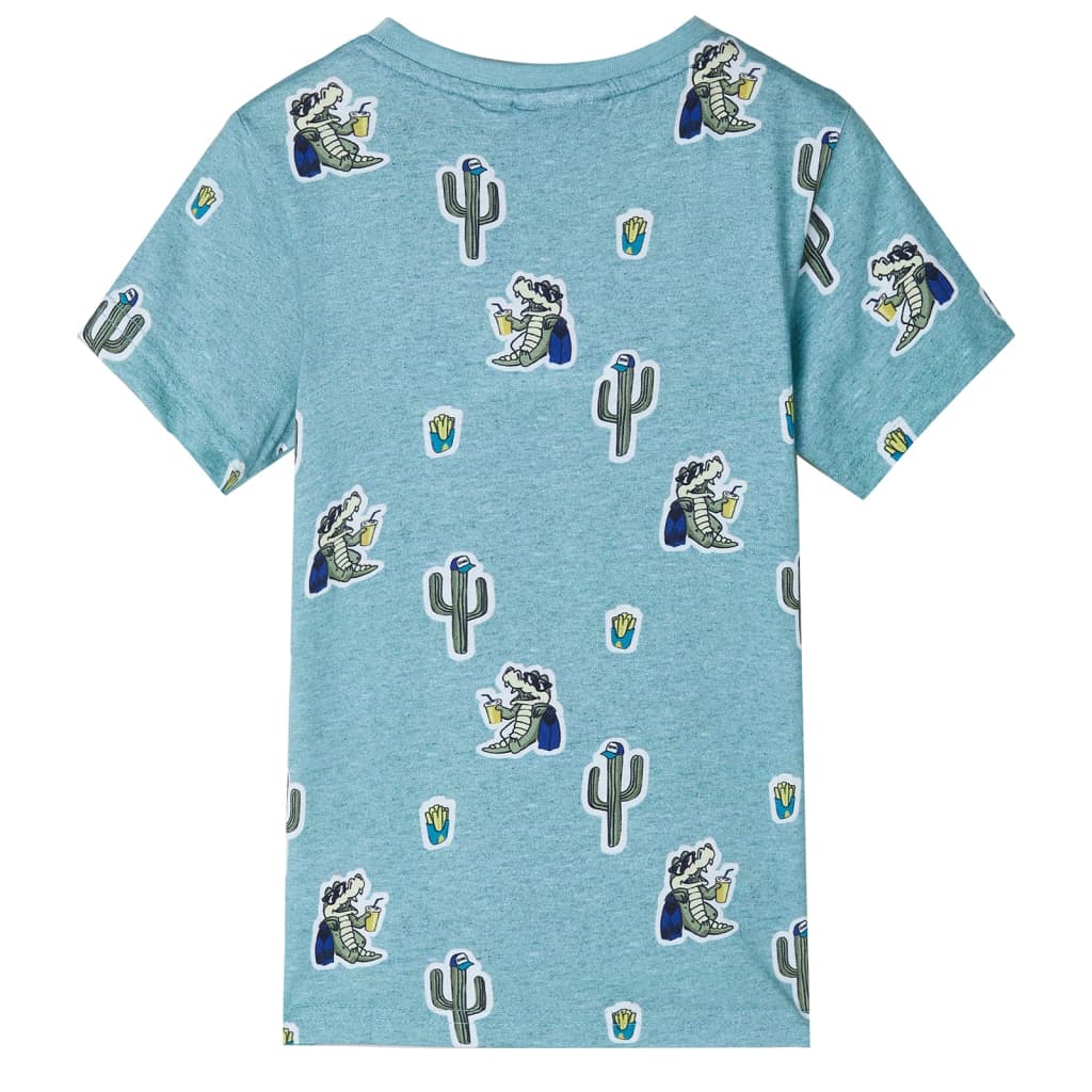 vidaXL Kindershirt 116 gemêleerd lichtgroen afbeelding