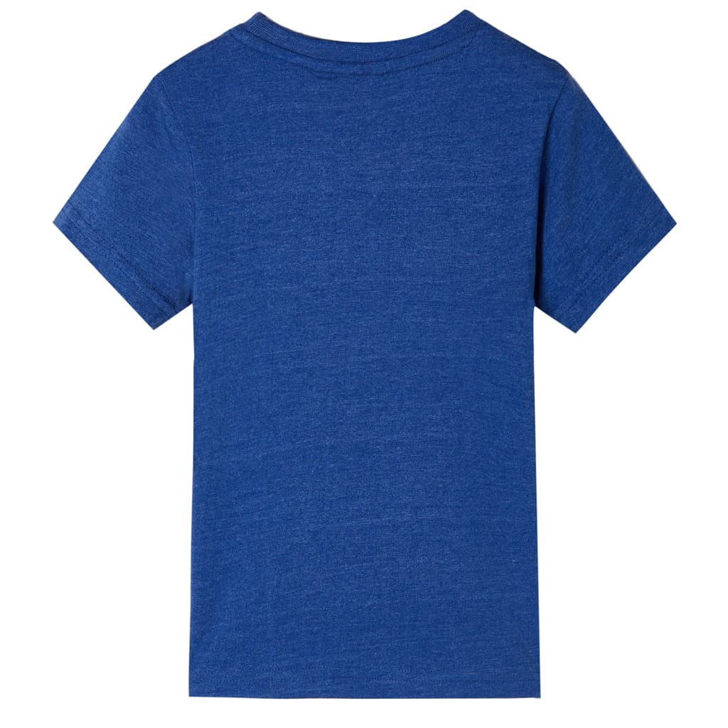 vidaXL Kindershirt 128 gemêleerd donkerblauw afbeelding