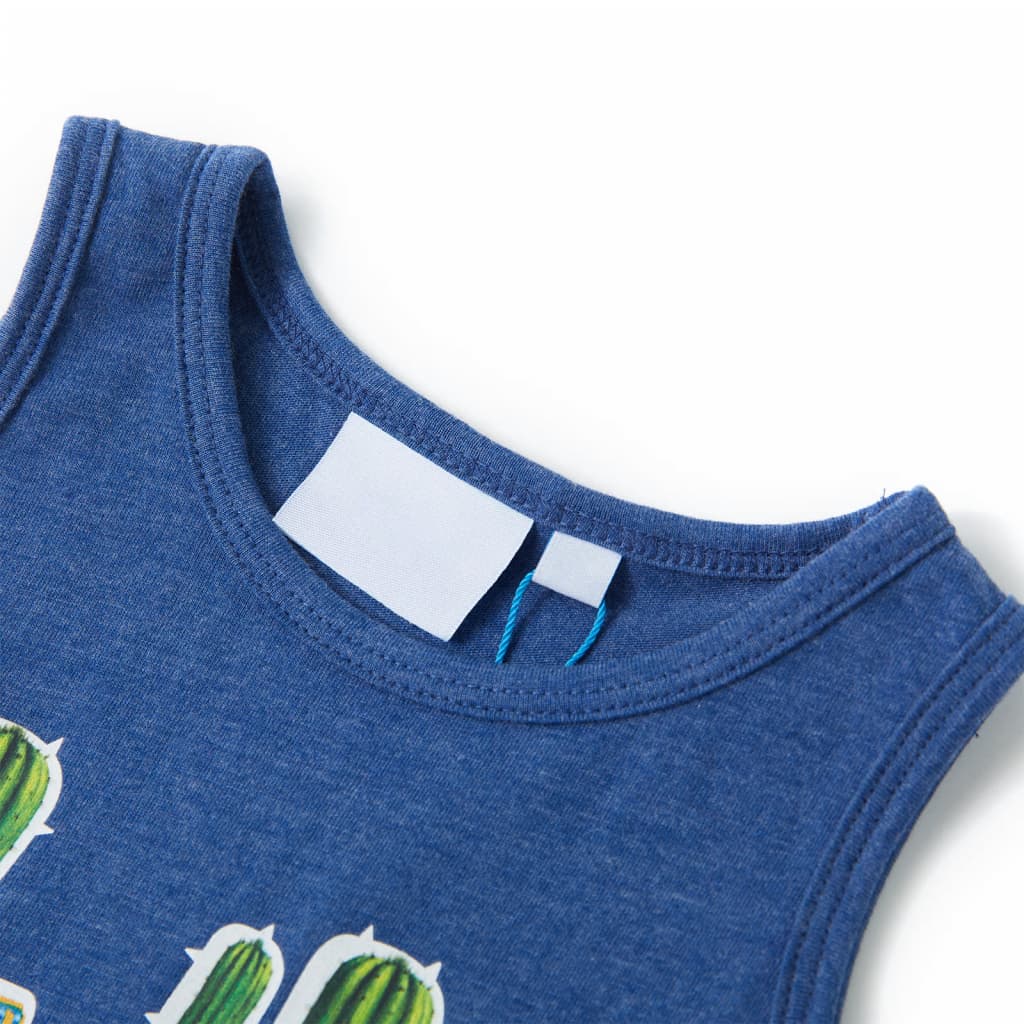 Thumbnail - vidaXL Kinder-Tanktop Dunkelblau Melange 104