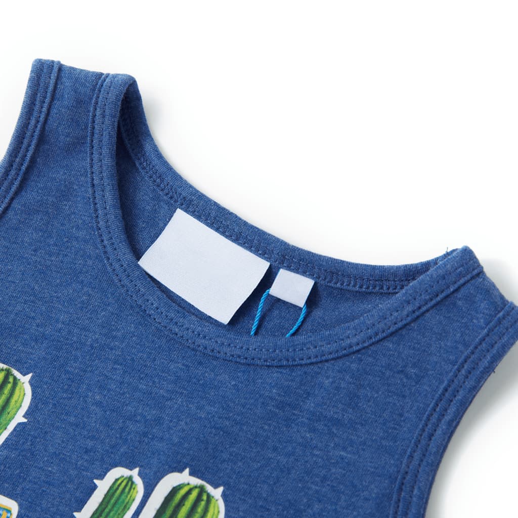 Thumbnail - vidaXL Kinder-Tanktop Dunkelblau Melange 116
