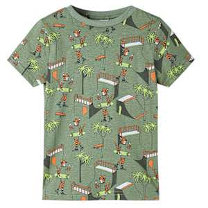 Pijama de manga corta infantil caqui claro 104