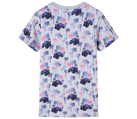 Kindershirt 92 gem&ecirc;leerd grijs