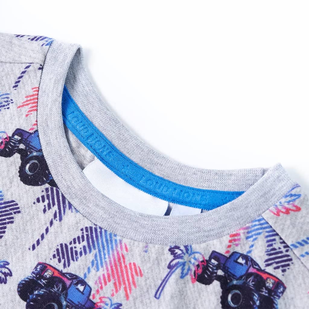 Thumbnail - vidaXL Kinder-T-Shirt Grau Melange 104