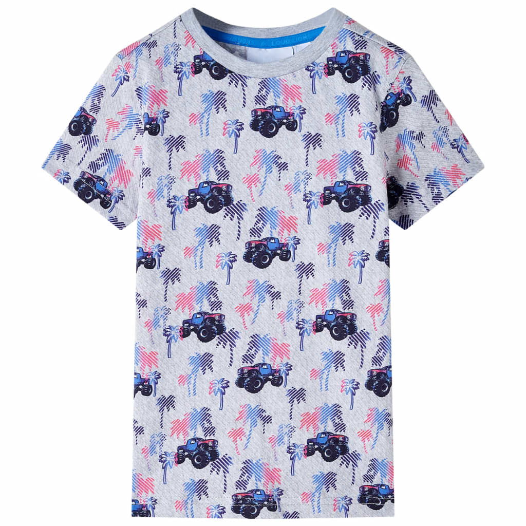 vidaXL Kinder-T-Shirt Grau Melange 116