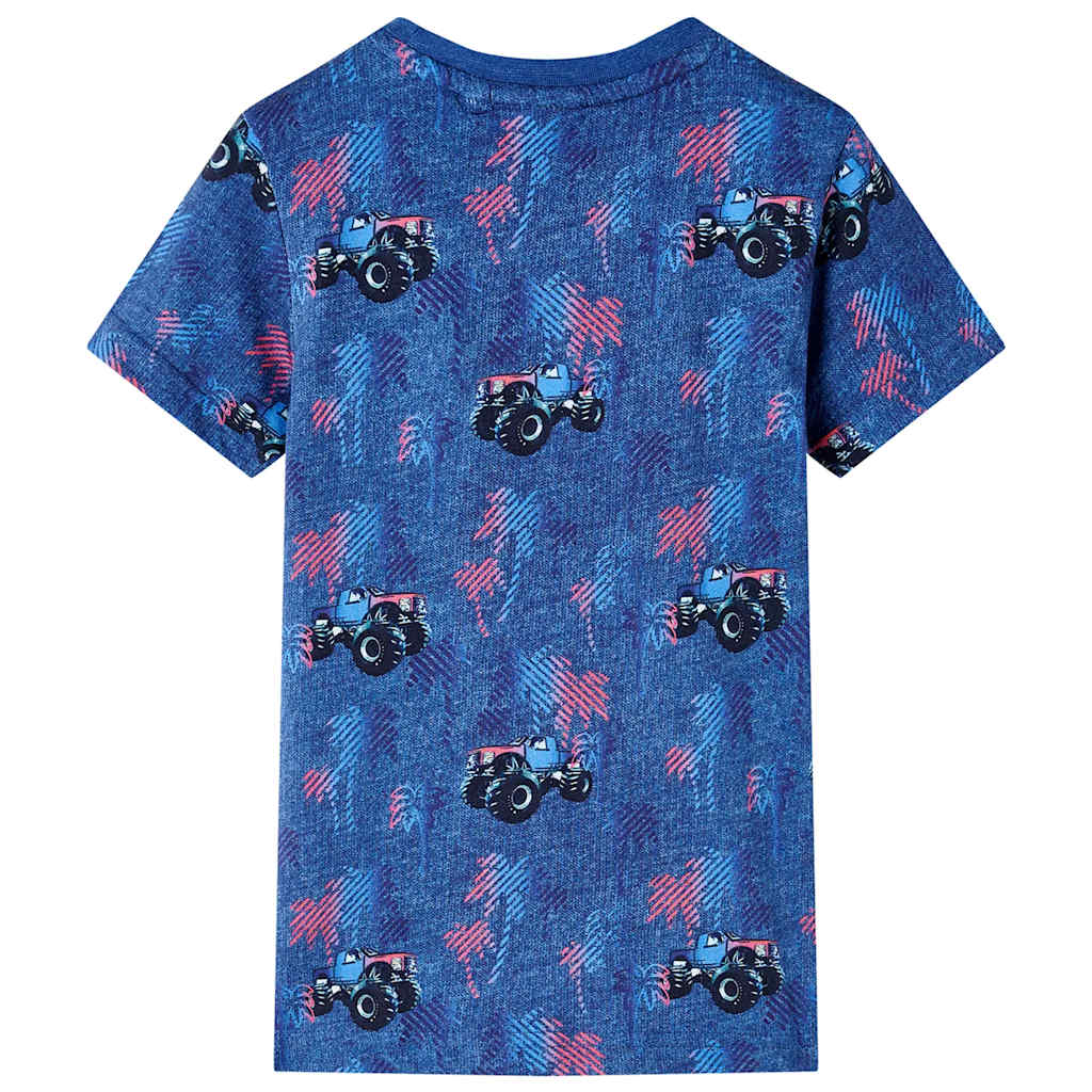 vidaXL Kindershirt 104 gemêleerd donkerblauw afbeelding