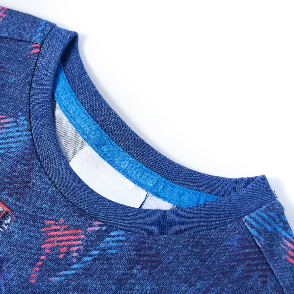 Thumbnail - vidaXL Kinder-T-Shirt Dunkelblau Melange 104