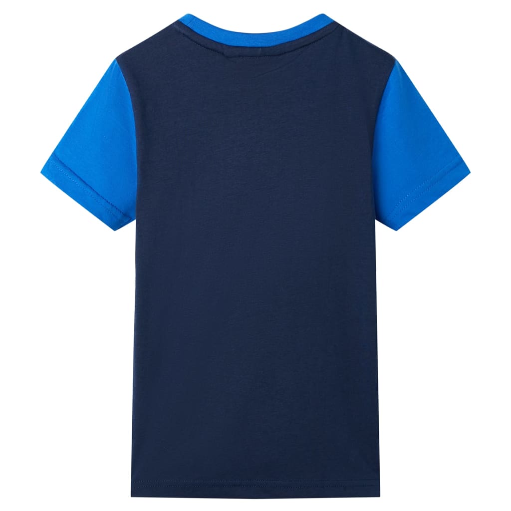 vidaXL Kindershirt 104 blauw en marineblauw afbeelding