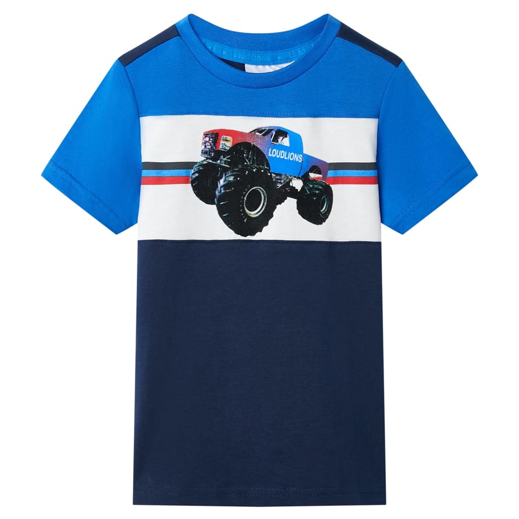 Tricou pentru copii, albastru și bleumarin, 116