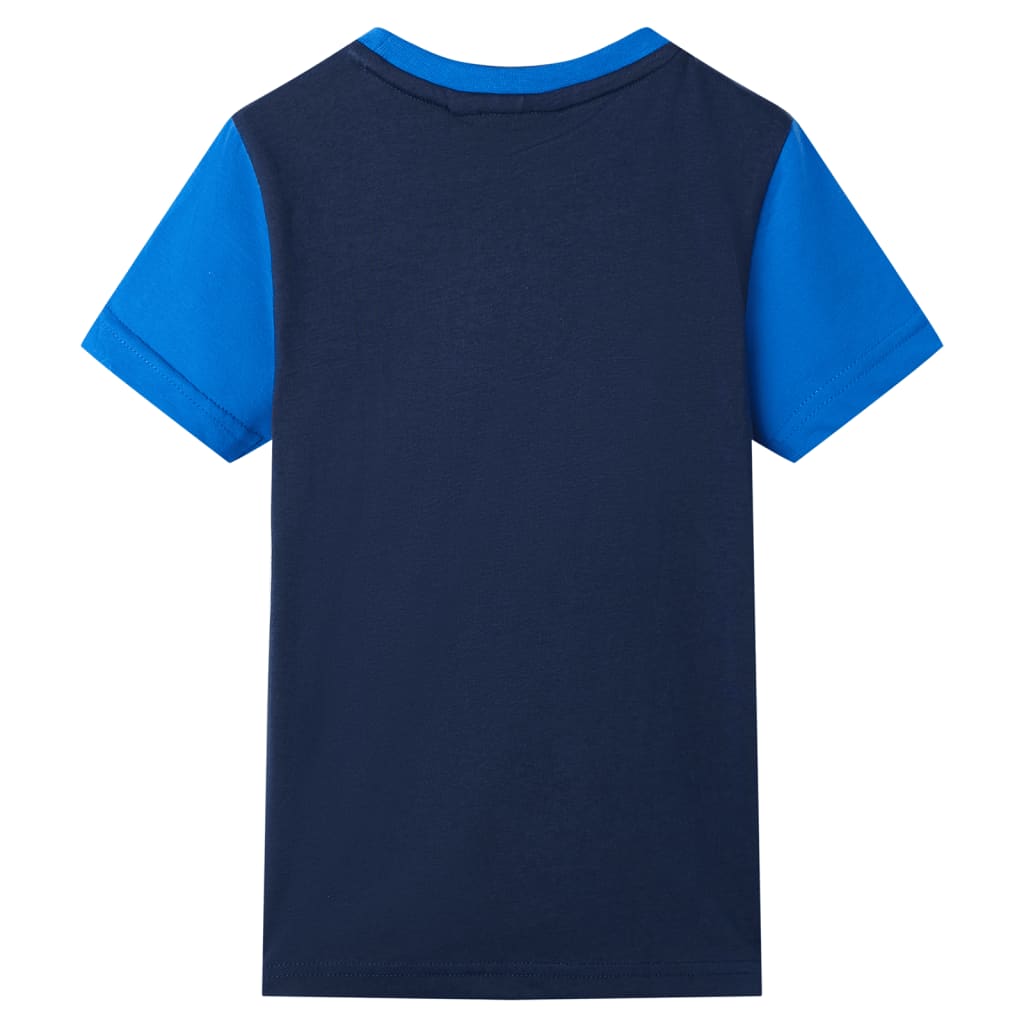 vidaXL Kindershirt 116 blauw en marineblauw afbeelding
