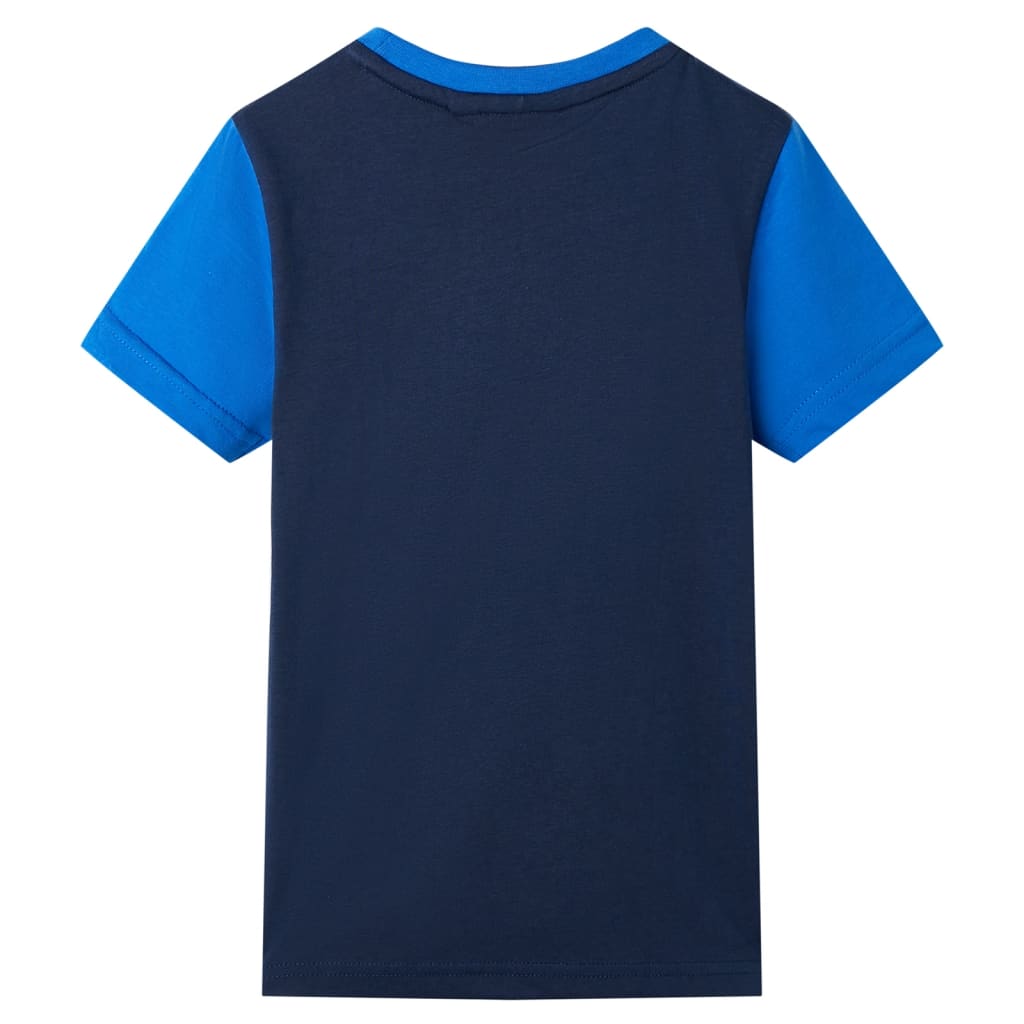 vidaXL Kindershirt 128 blauw en marineblauw afbeelding
