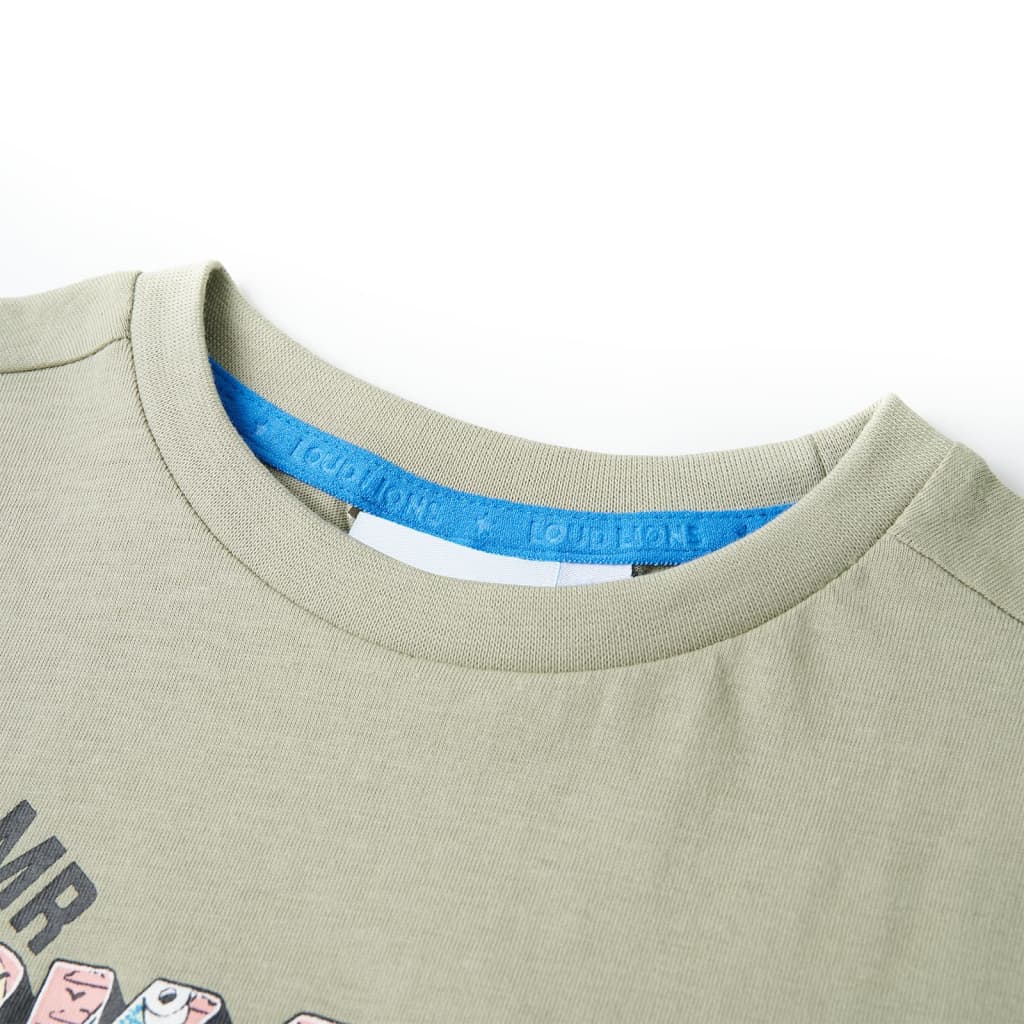 Thumbnail - vidaXL Kinder-T-Shirt Helles Khaki 116