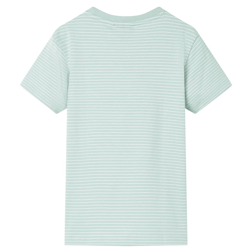 vidaXL Kindershirt met strepen 92 lichtmint afbeelding