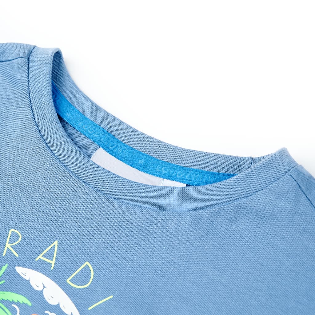 Thumbnail - vidaXL Kinder-T-Shirt Mittelblau 104
