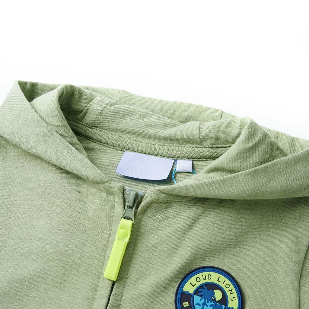 Thumbnail - vidaXL Kinder-Kapuzenpullover mit Reißverschluss Helles Khaki 92