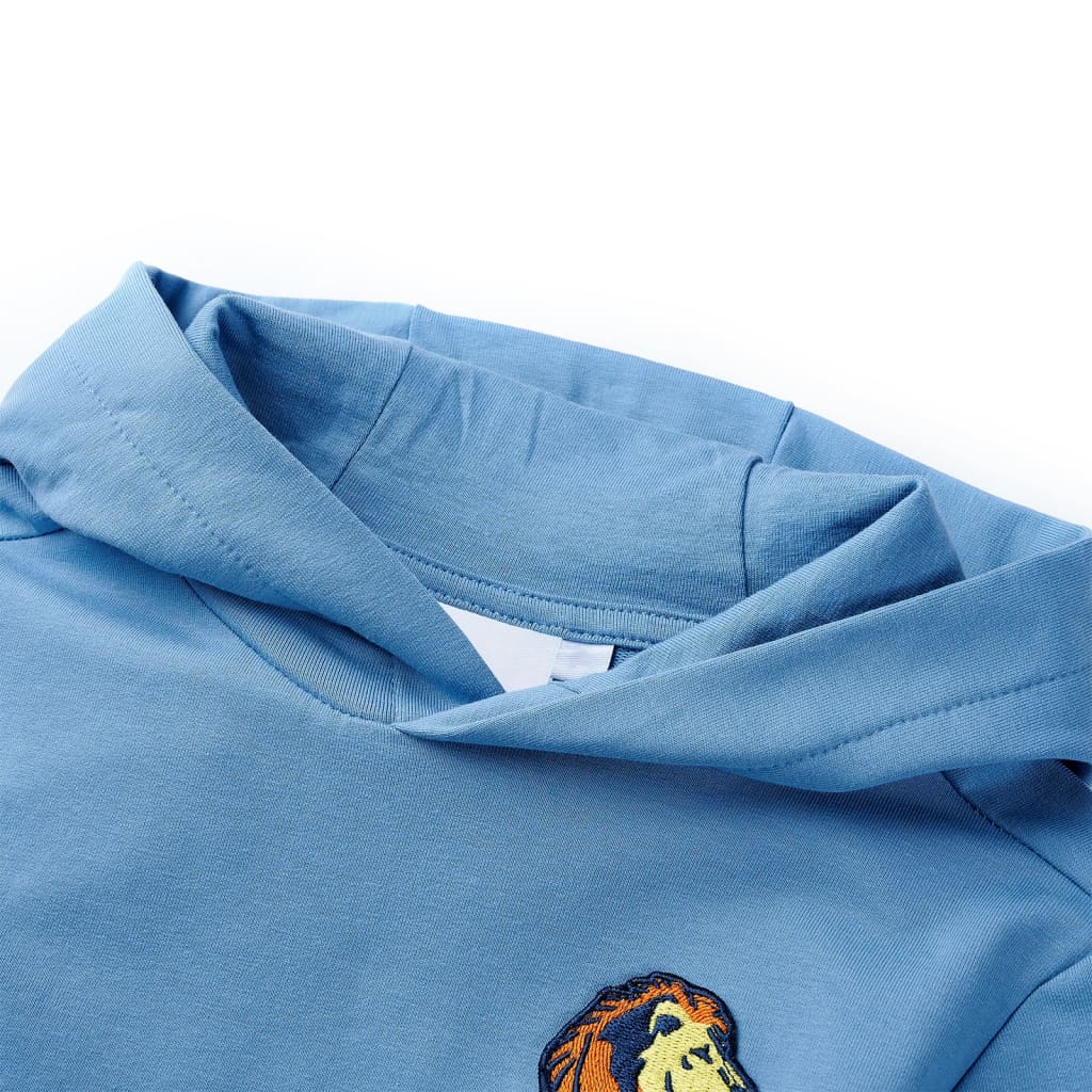 Thumbnail - vidaXL Kinder-Kapuzenpullover Blau und Zartgelb 92