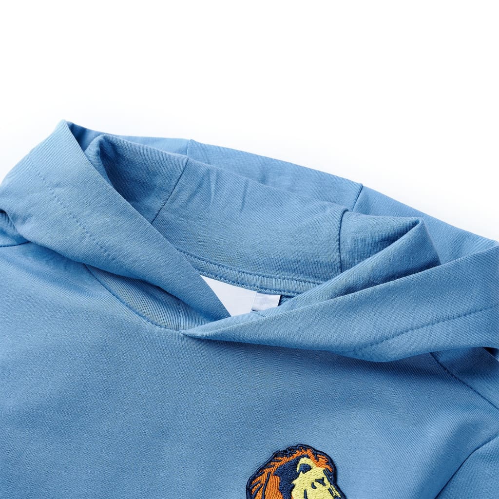 Thumbnail - vidaXL Kinder-Kapuzenpullover Blau und Zartgelb 140