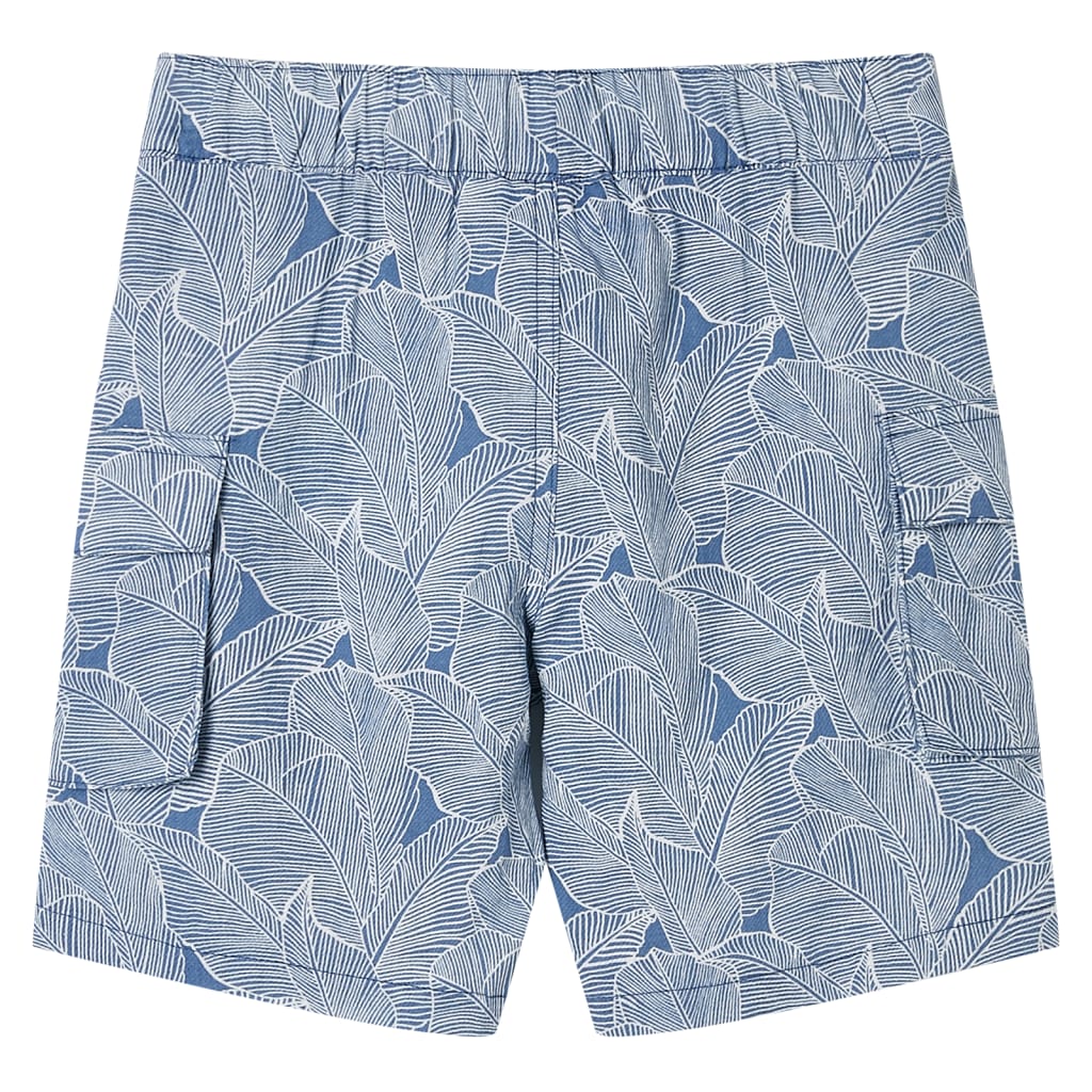 vidaXL Kindershorts met trekkoord 116 donkerblauw afbeelding