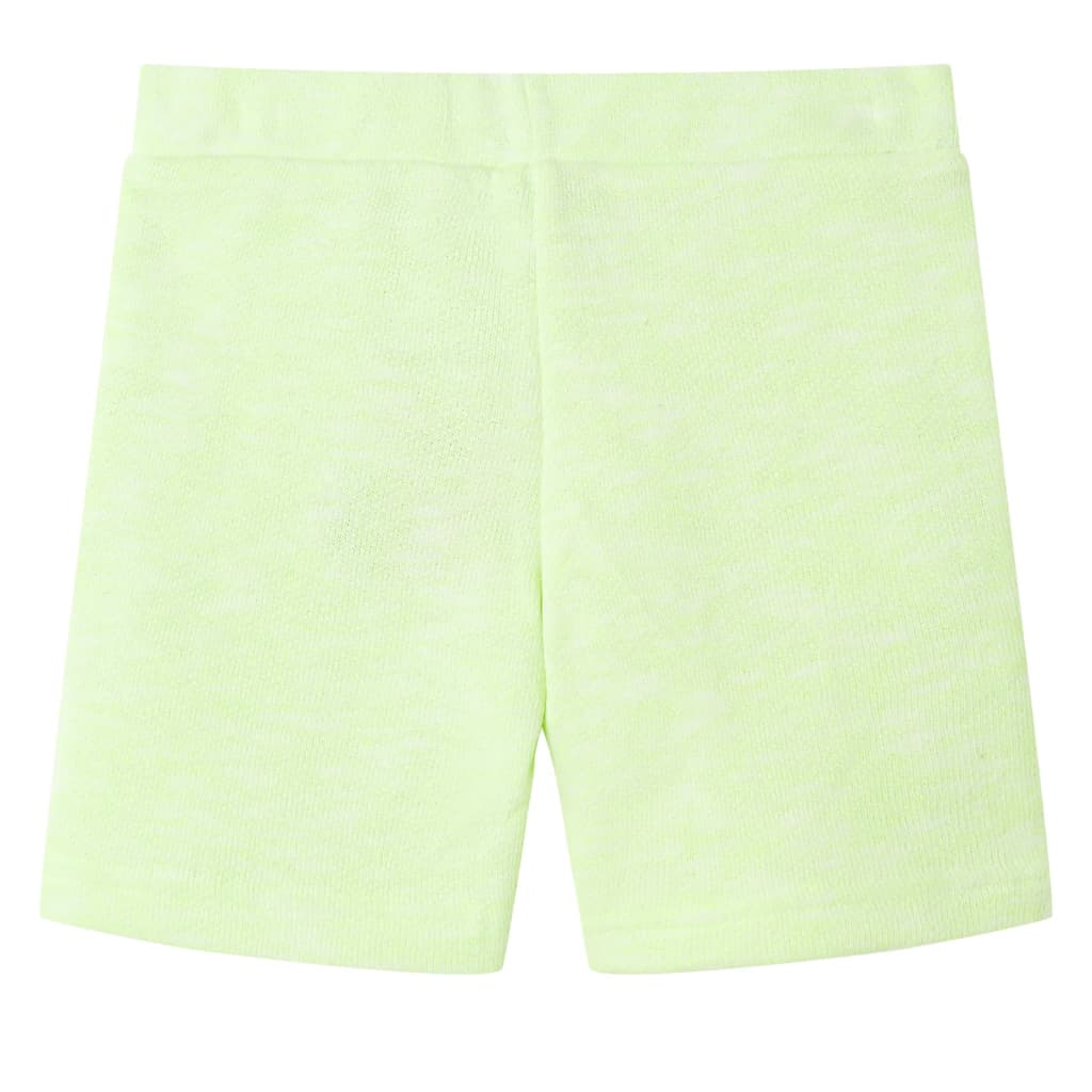 vidaXL Kindershorts met trekkoord 92 neongeel afbeelding
