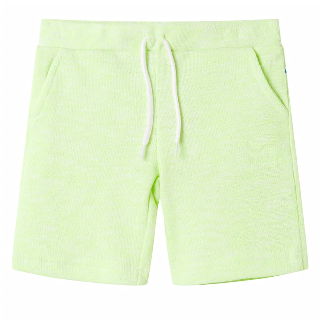 vidaXL Kindershorts mit Kordelzug Neongelb 128