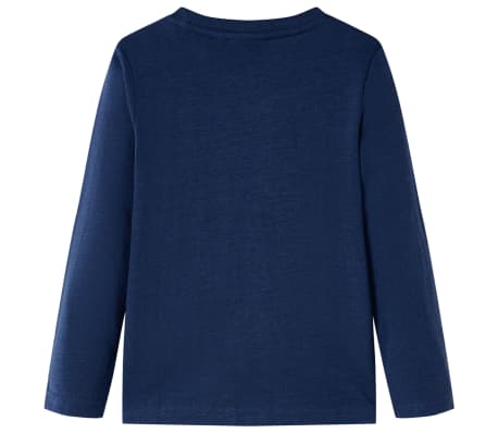 Kinder-Langarmshirt Marineblau Melange 92