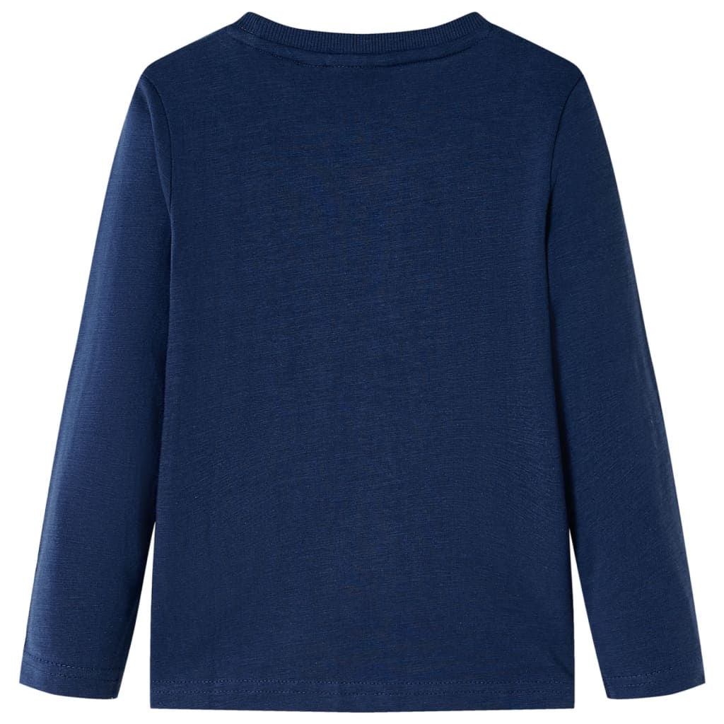 vidaXL Kindershirt met lange mouwen 140 gemêleerd marineblauw afbeelding