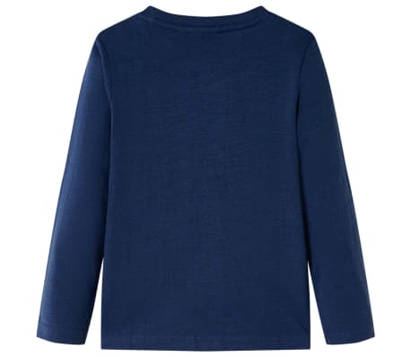 Tricou de copii cu m&acirc;neci lungi, bleumarin melanj, 140