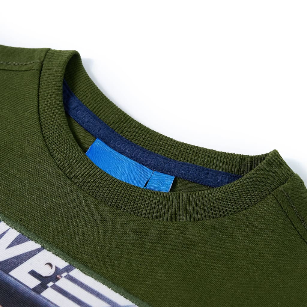 Thumbnail - vidaXL Kinder-Langarmshirt Dunkles Khaki 140