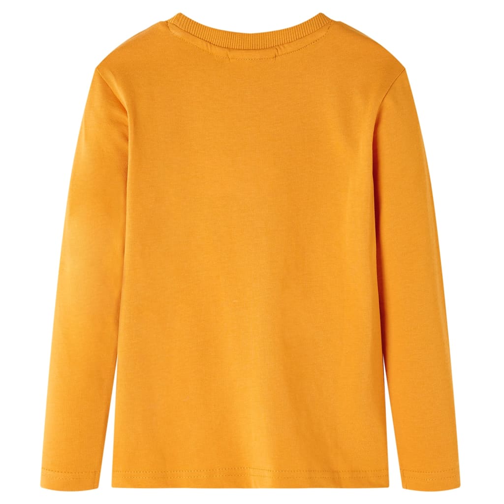 vidaXL Kindershirt met lange mouwen 116 okerkleurig afbeelding