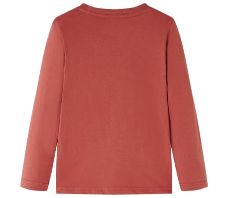 Tricou cu m&acirc;neci lungi pentru copii, henna, 92