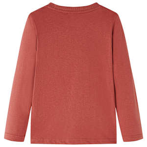 Tricou cu m&acirc;neci lungi pentru copii, henna, 140