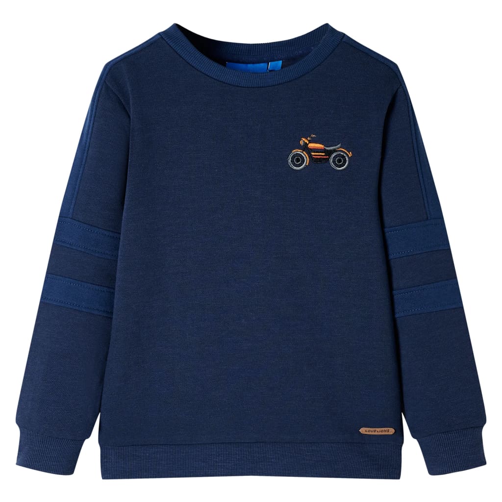 Kinder-Sweatshirt Marineblau Melange 92