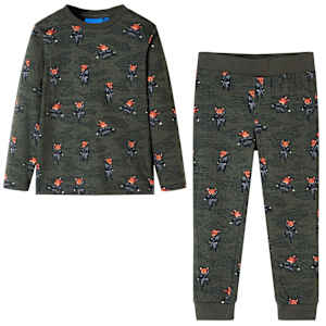 Otroška pižama z dolgimi rokavi kaki 116