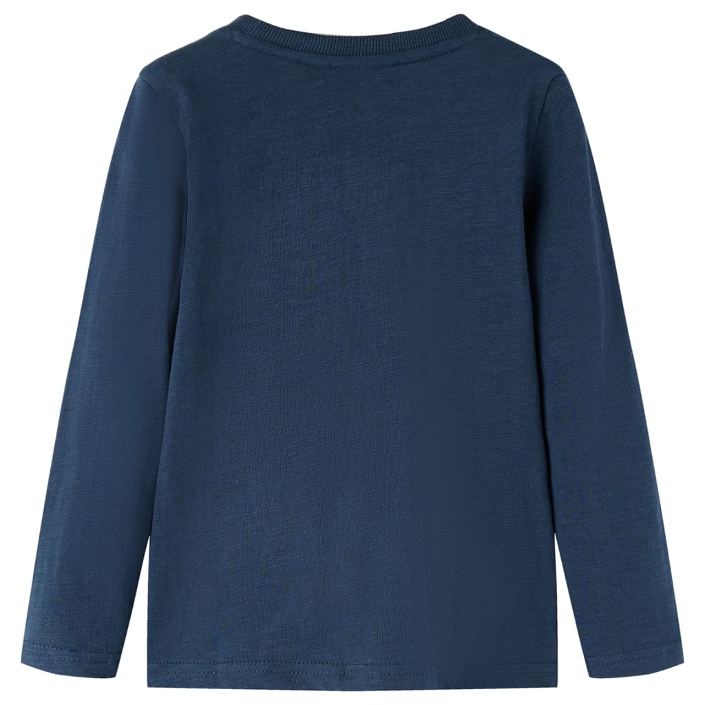 vidaXL Kindershirt met lange mouwen 116 gemêleerd marineblauw afbeelding
