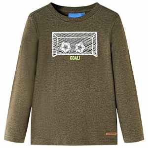 Pikkade varrukatega lastes&auml;rk, khaki, 104