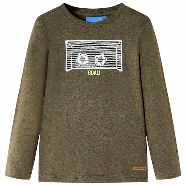 vidaXL Pikkade varrukatega lastes&auml;rk, khaki, 104