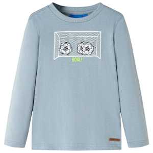 Otroška majica z dolgimi rokavi svetlo modra 116