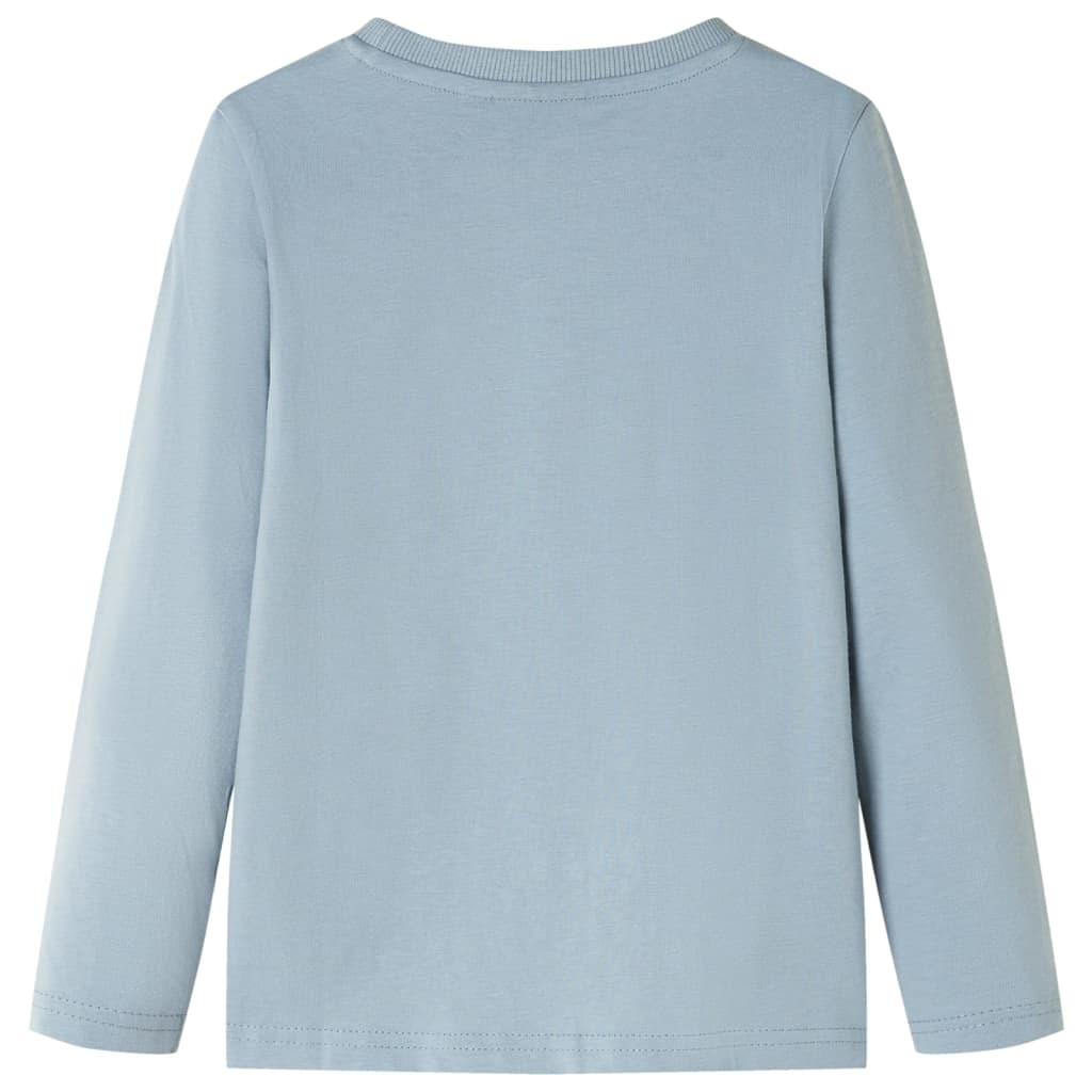 vidaXL Kindershirt met lange mouwen 116 lichtblauw afbeelding