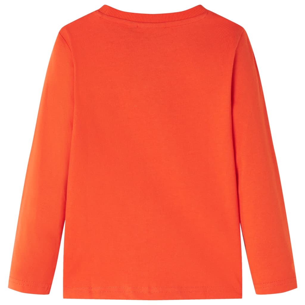 vidaXL Kindershirt met lange mouwen 128 feloranje afbeelding