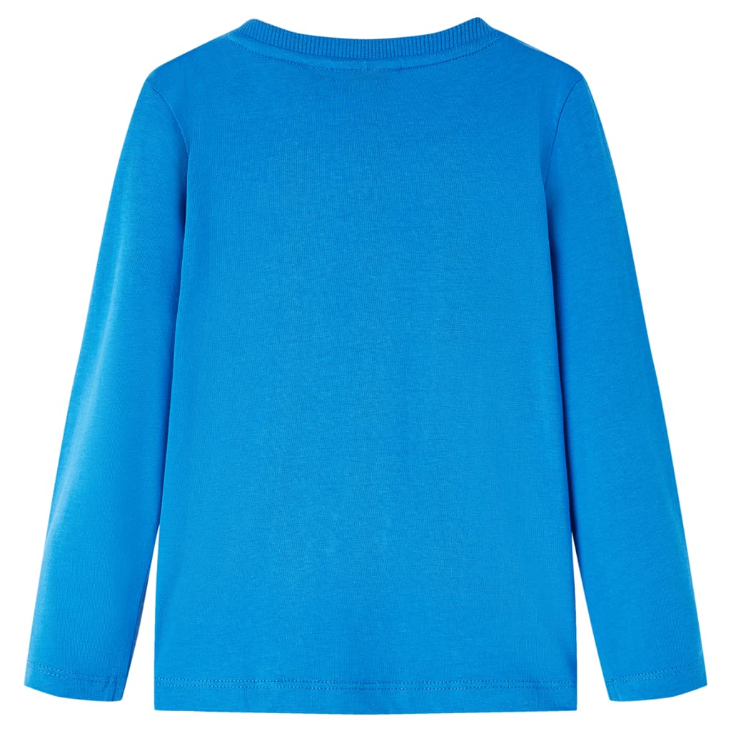 vidaXL Kindershirt met lange mouwen 128 kobaltblauw afbeelding
