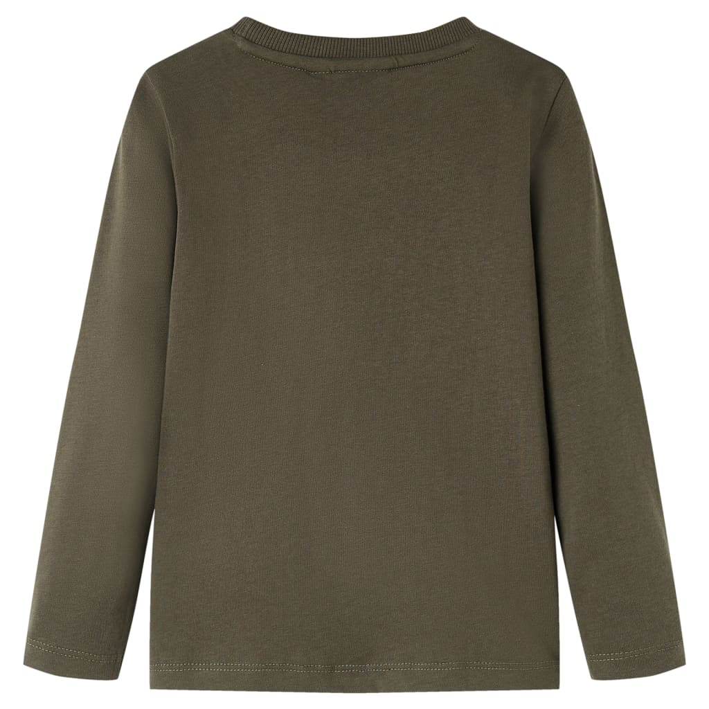 vidaXL Kindershirt met lange mouwen 104 kakikleurig afbeelding