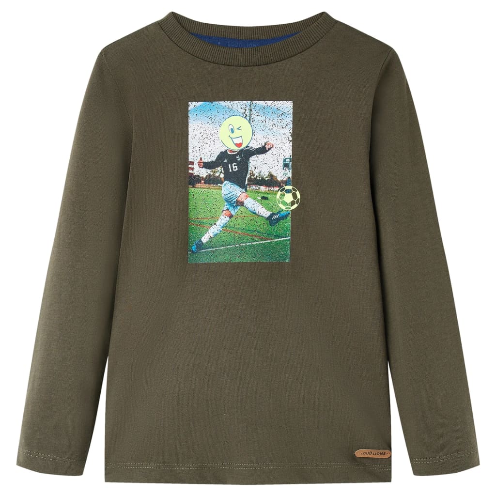 vidaXL Kinder-Langarmshirt Khaki 128