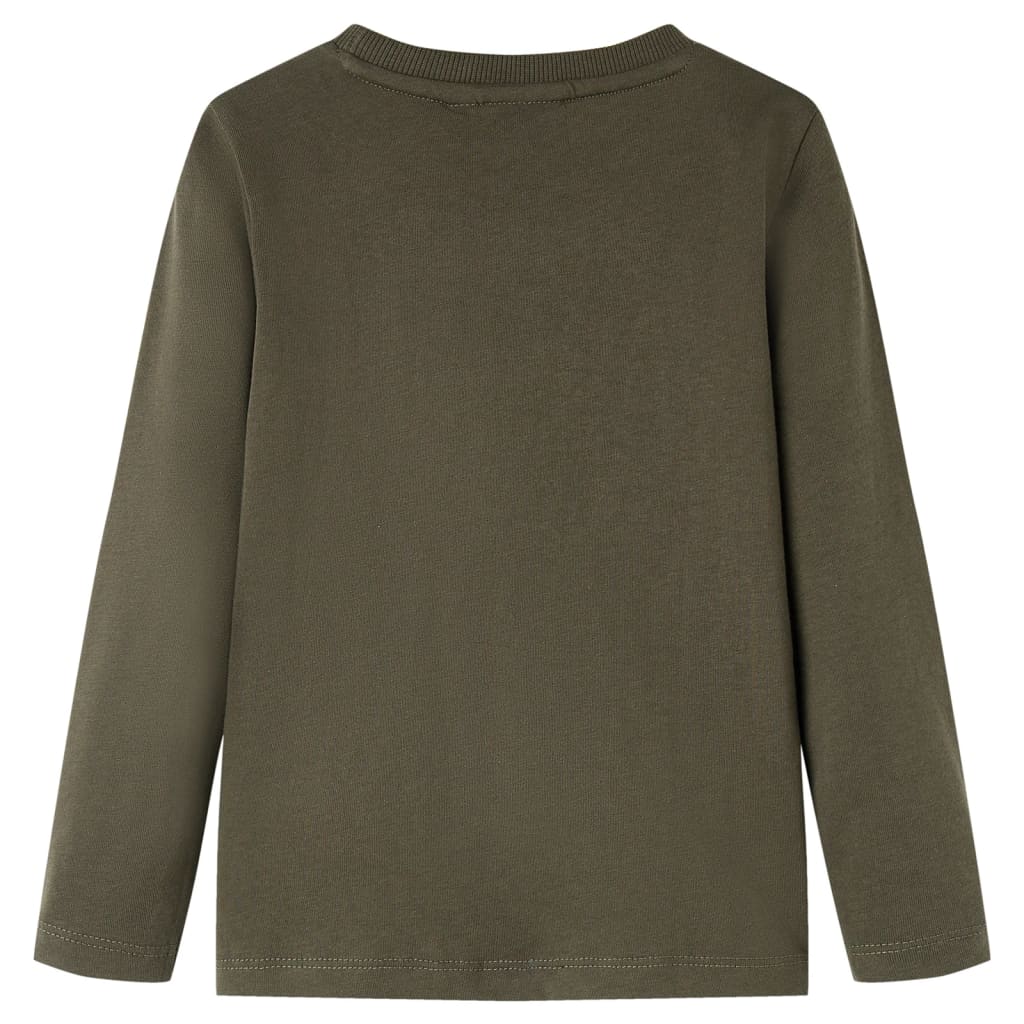 vidaXL Kindershirt met lange mouwen 128 kakikleurig afbeelding