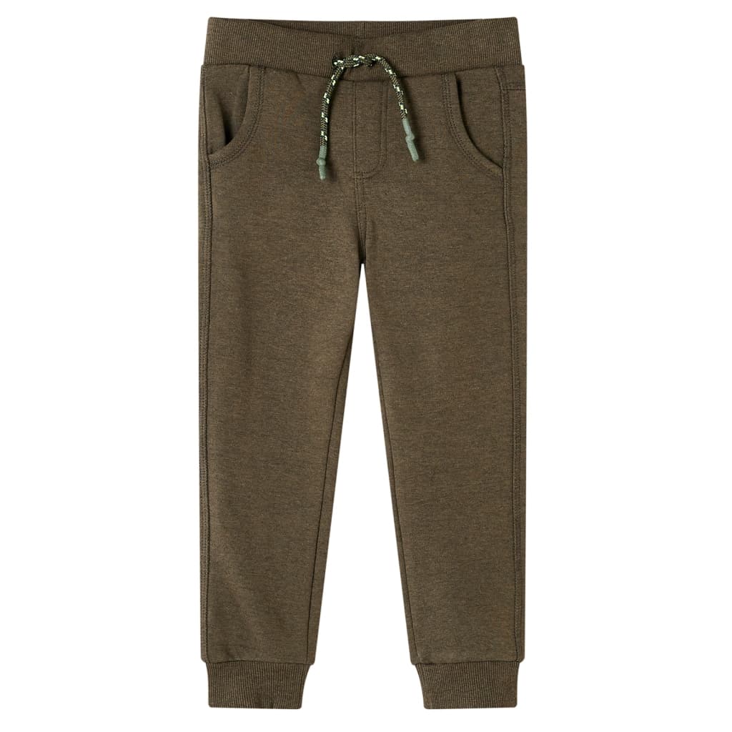 vidaXL Dětské tepláky khaki melanž 104
