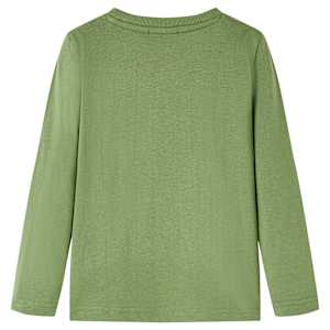 T-shirt med l&aring;nga &auml;rmar f&ouml;r barn ljus khaki 92