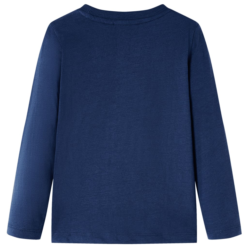 vidaXL Kindershirt met lange mouwen 92 gemêleerd marineblauw afbeelding