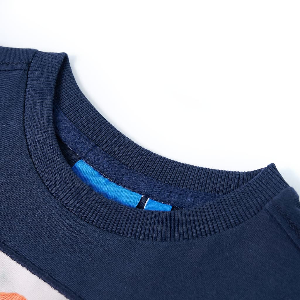 Thumbnail - vidaXL Kinder-Langarmshirt Marineblau Melange 116
