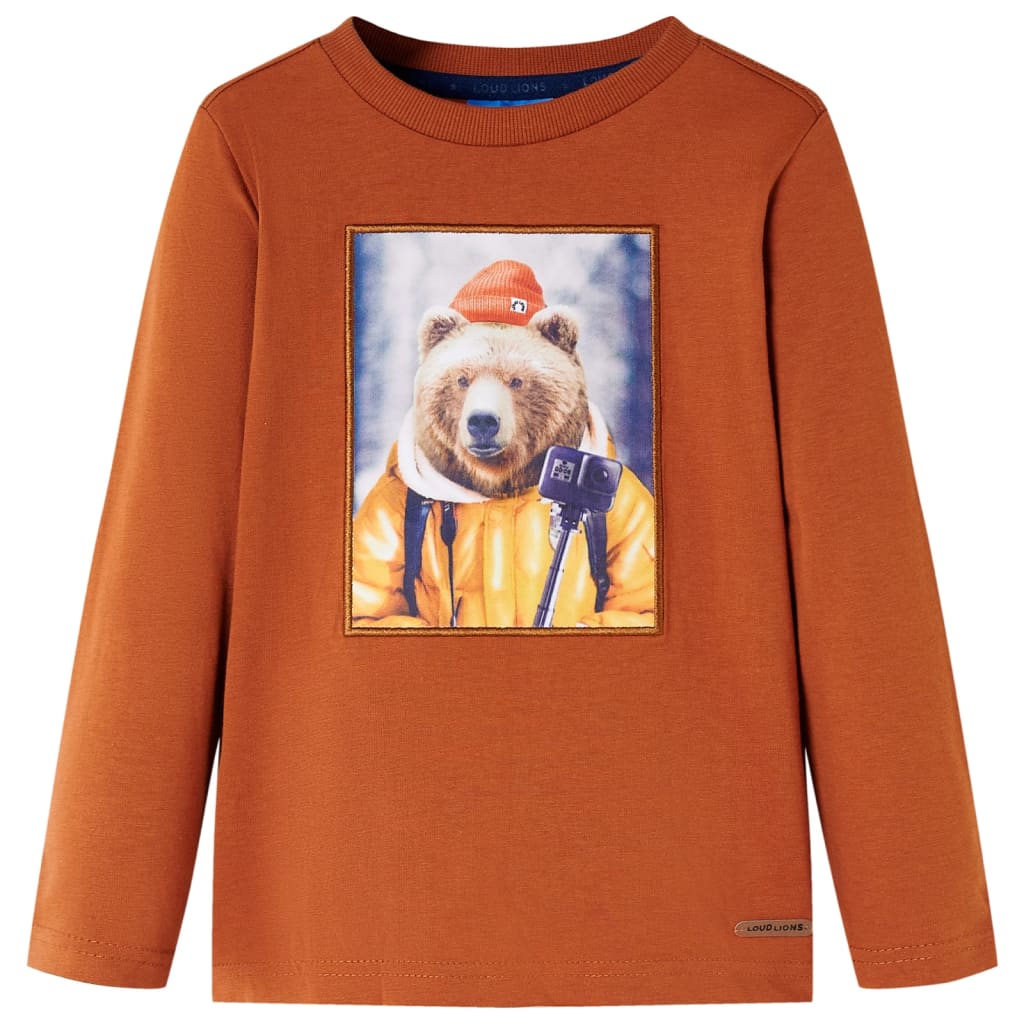 vidaXL Kinder-Langarmshirt Dunkelorange 104