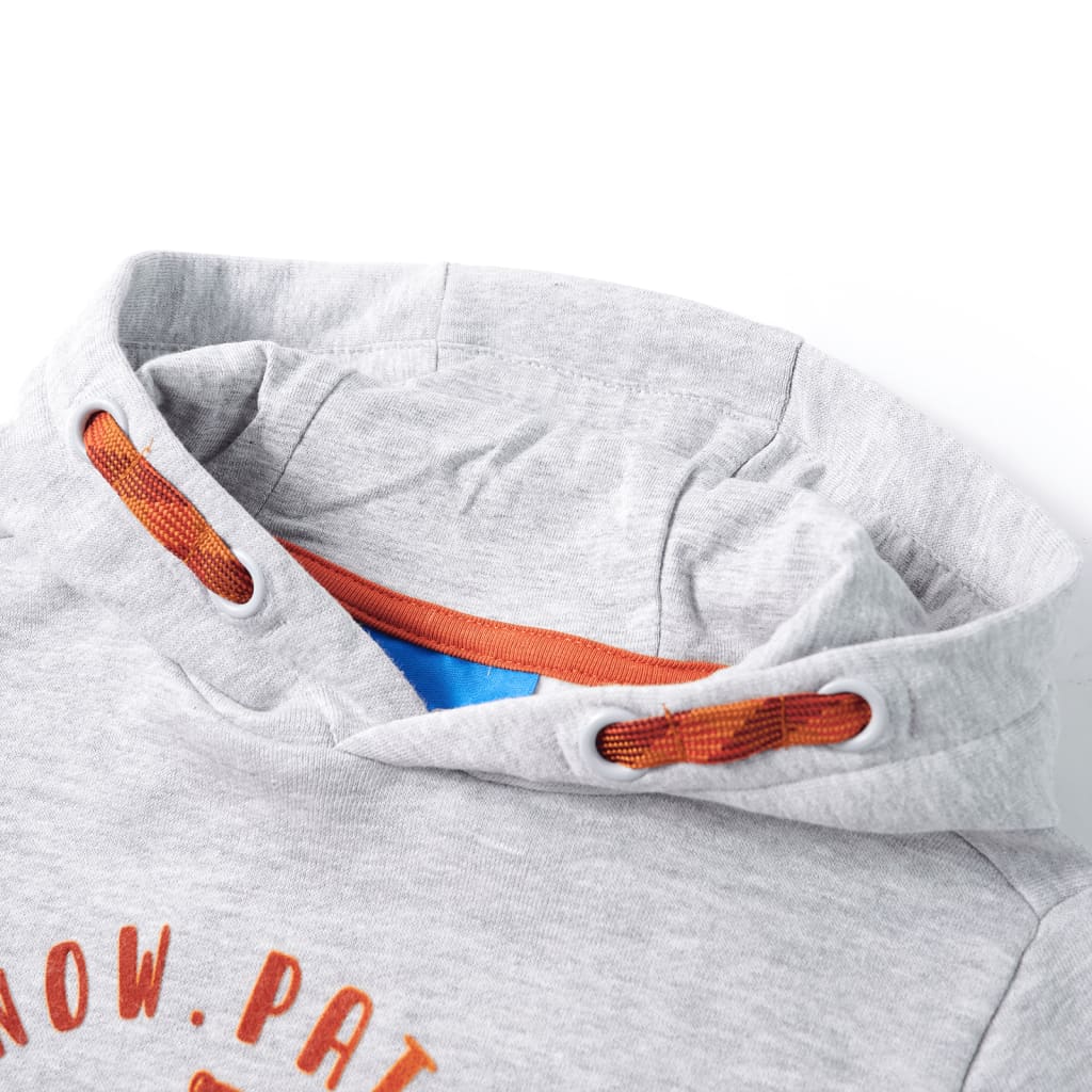 Thumbnail - vidaXL Kinder-Kapuzenpullover Grau Melange und Orange 116