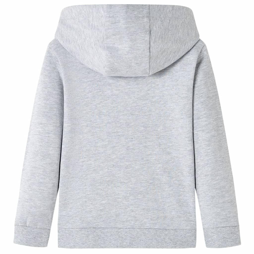 Thumbnail - vidaXL Kinder-Kapuzenpullover Grau Melange und Orange 128